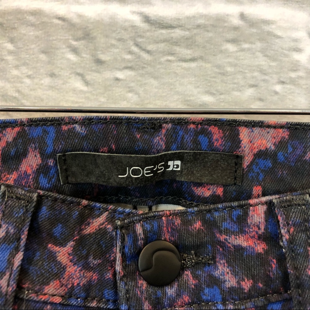 🆕 Joe’s Jeans Coated Cobalt Leopard Moto Skinny - Picture 6 of 8